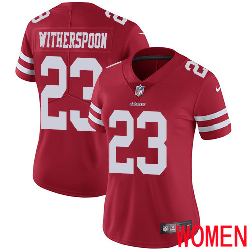 San Francisco 49ers Limited Red Women Ahkello Witherspoon Home NFL Jersey 23 Vapor Untouchable